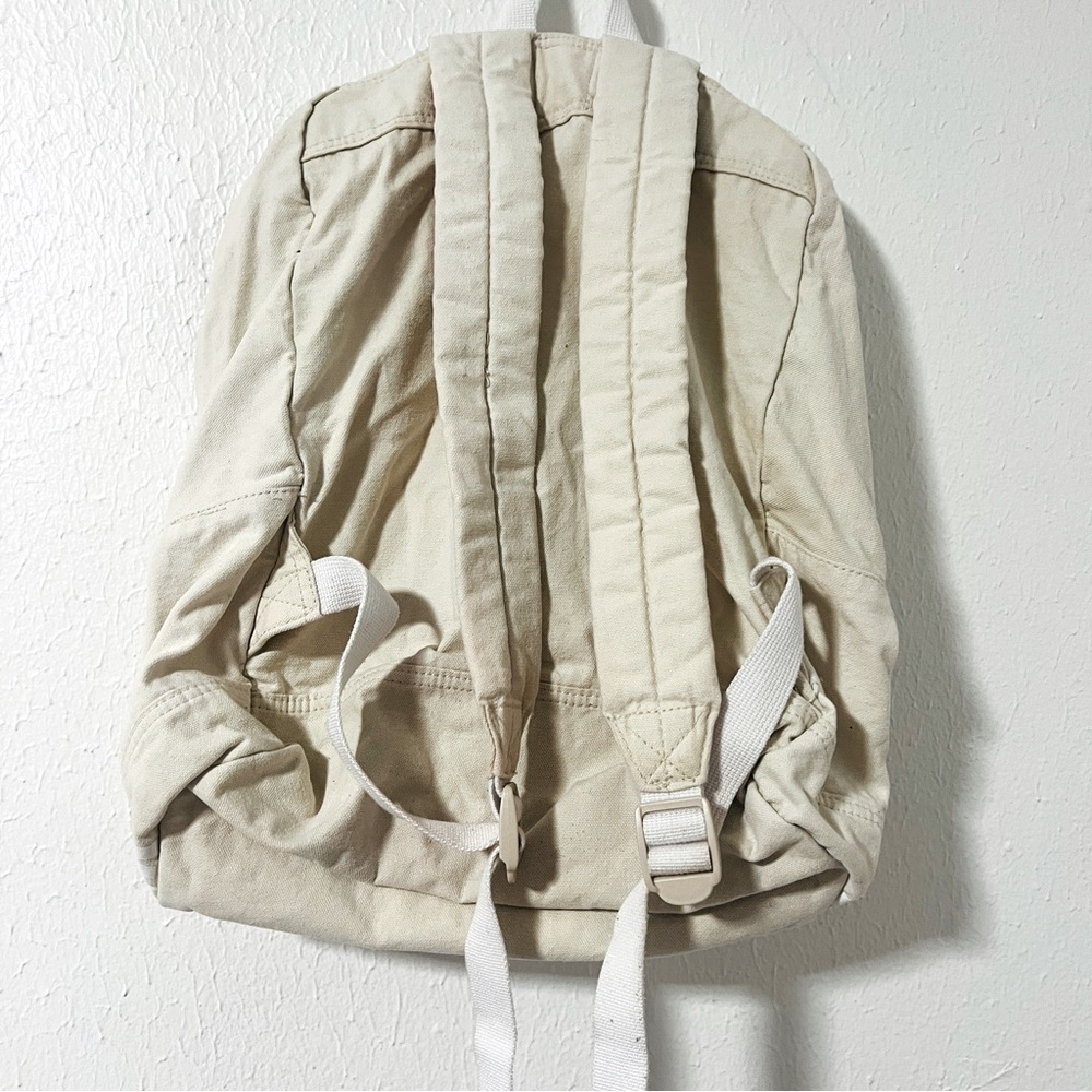 Victoria's Secret “LOVE PINK” Bottom Logo Beige/White Full Size Backpack Canvas - Picture 4 of 8